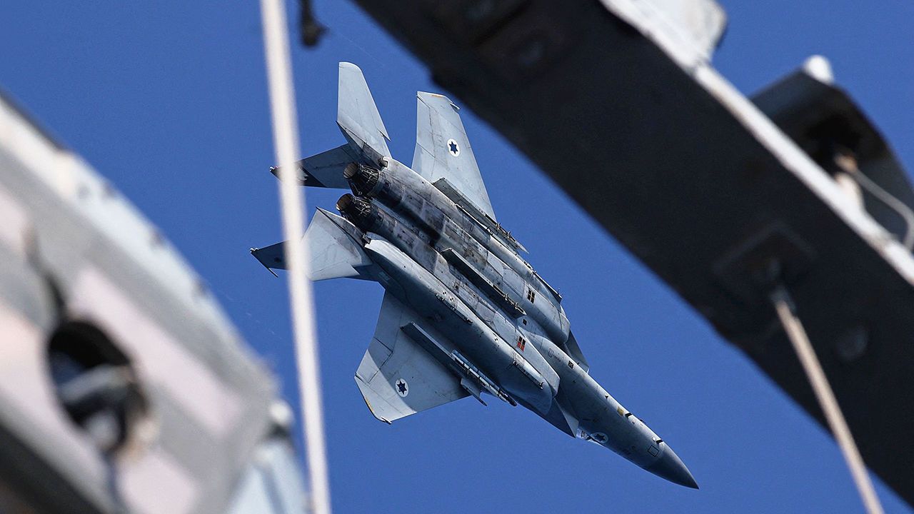 An Israeli F-15 Eagle fighter aircraft