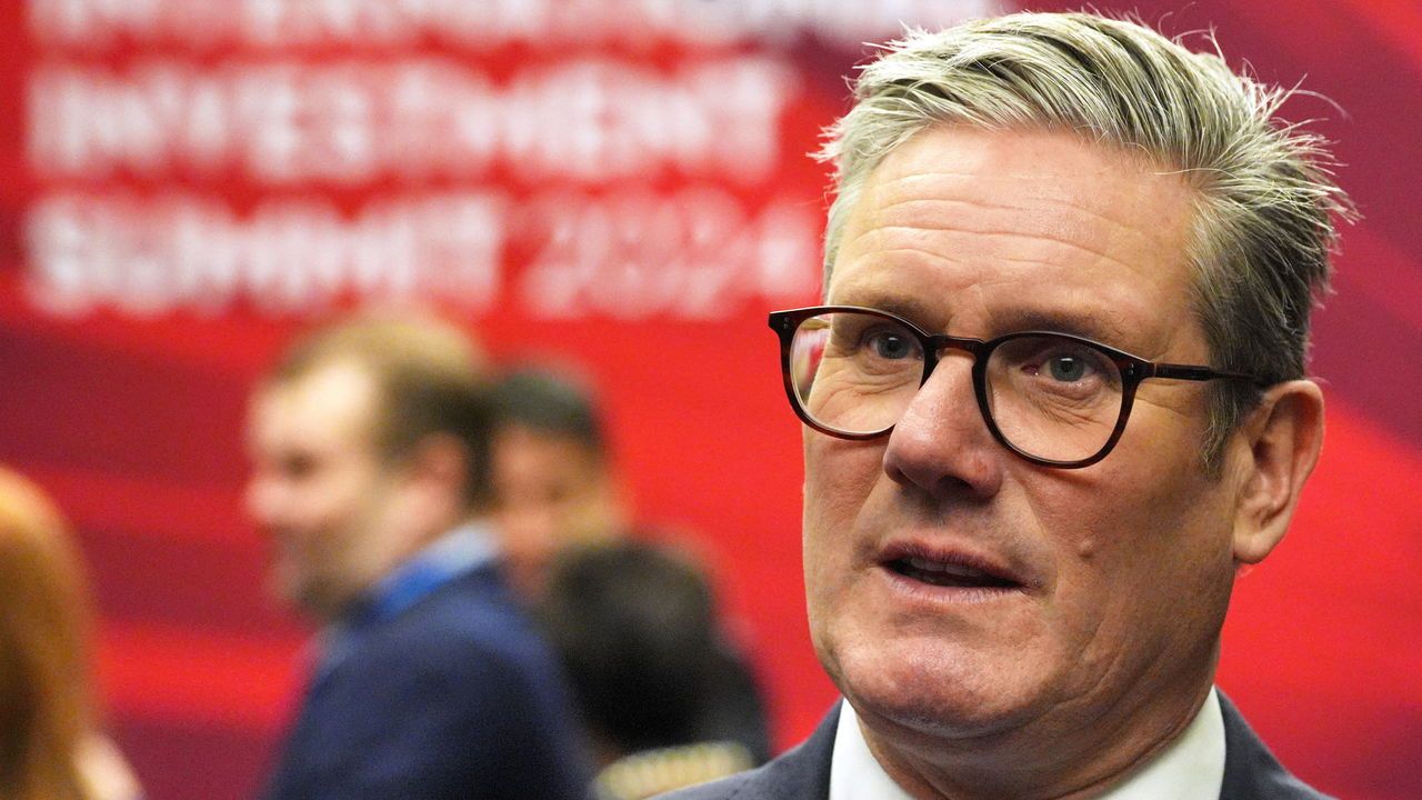 Prime Minister Keir Starmer speaks with leaders from across the UK during the International Investment Summit in London, UK.